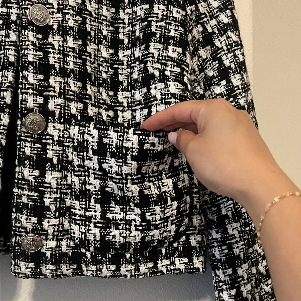 H&M Black and White Tweed Blazer - Picture 3 of 4